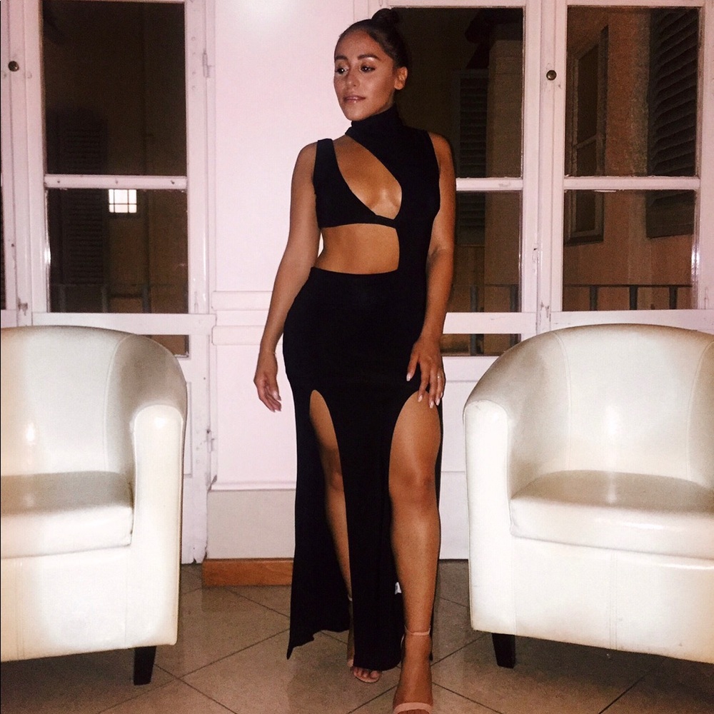 Black cutout dress